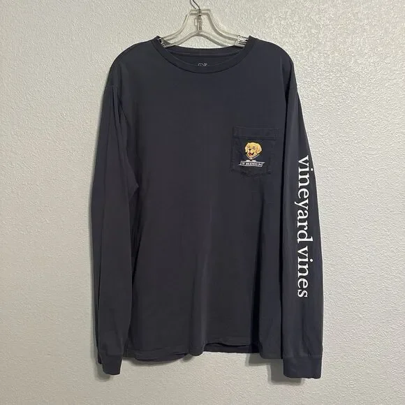 Vineyard Vines T-Shirt Men’s Size Large Wide Retriever Long Sleeve Pocket Tee - Picture 2 of 9